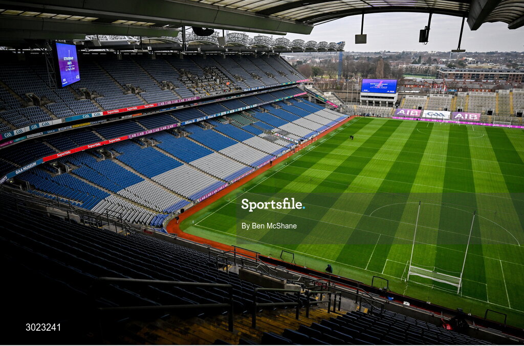 19 January 2025; A general view of Croke Park before the AIB GAA Football All-Ireland Senior Club Championship final match between Cuala and Errigal Ciarán at Croke Park in Dublin. Photo by Ben McShane/Sportsfile