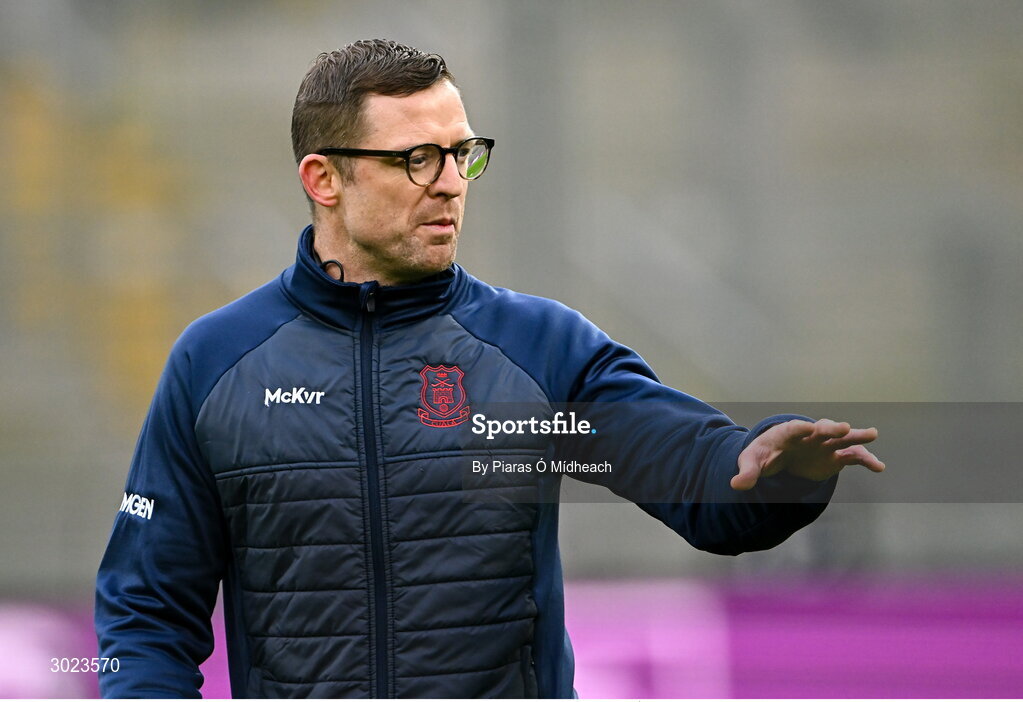 19 January 2025; Cuala manager Austin O'Malley before the AIB GAA Football All-Ireland Senior Club Championship final match between Cuala and Errigal Ciarán at Croke Park in Dublin. Photo by Piaras Ó Mídheach/Sportsfile