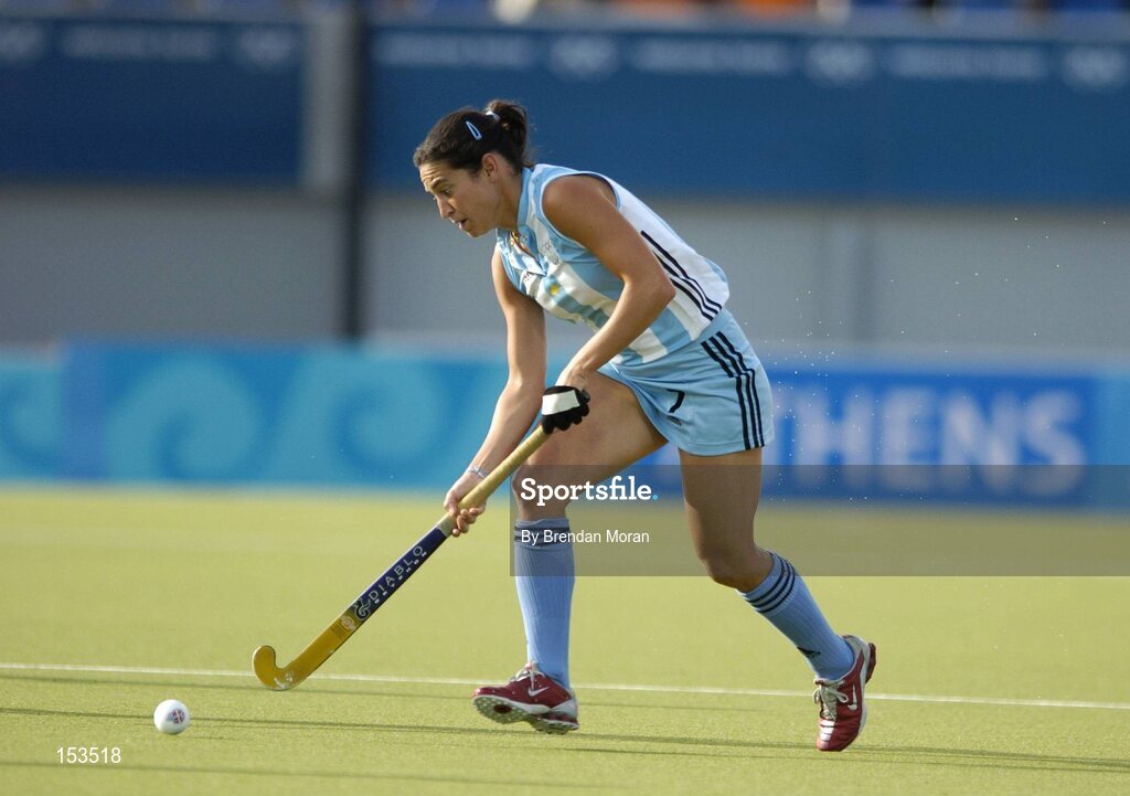 26 August 2004; Alejandra Laura Gulla, Argentina. Bronze Medal Match, Argentina v China, Olympic Hockey Centre, Helliniko Sports Complex. Games of the XXVIII Olympiad, Athens Summer Olympics Games 2004, Athens, Greece. Picture credit; Brendan Moran / SPORTSFILE