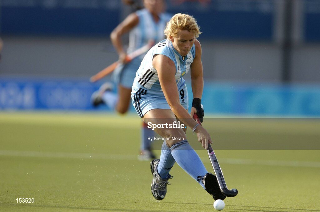 26 August 2004; Vanina Paula Oneto, Argentina. Bronze Medal Match, Argentina v China, Olympic Hockey Centre, Helliniko Sports Complex. Games of the XXVIII Olympiad, Athens Summer Olympics Games 2004, Athens, Greece. Picture credit; Brendan Moran / SPORTSFILE