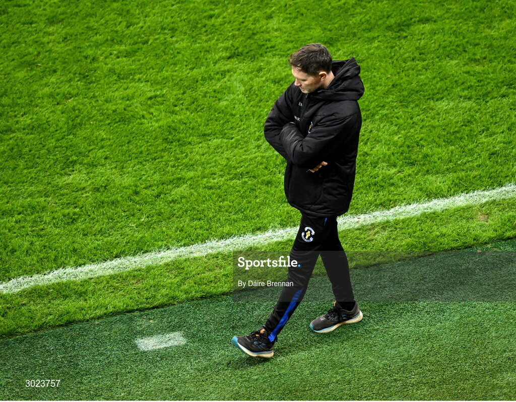 19 January 2025; Errigal Ciarán manager Enda McGinley during the AIB GAA Football All-Ireland Senior Club Championship final match between Cuala and Errigal Ciarán at Croke Park in Dublin. Photo by Daire Brennan/Sportsfile