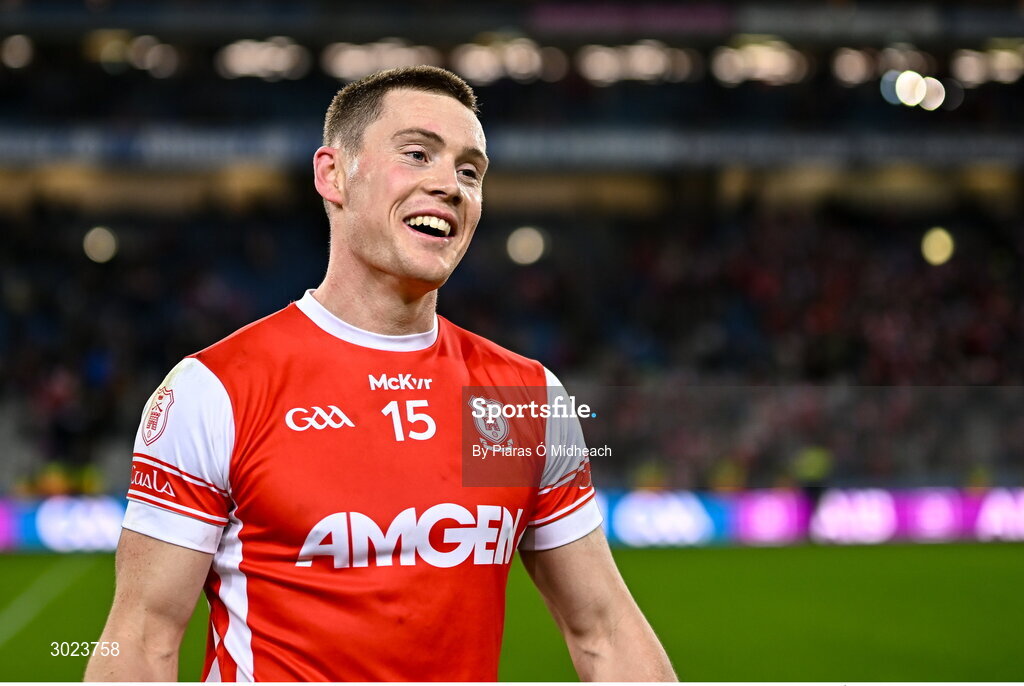 19 January 2025; Con O'Callaghan of Cuala after his side's victory in the AIB GAA Football All-Ireland Senior Club Championship final match between Cuala and Errigal Ciarán at Croke Park in Dublin. Photo by Piaras Ó Mídheach/Sportsfile