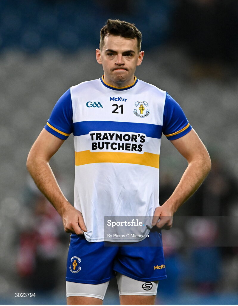 19 January 2025; Eoin Kelly of Errigal Ciarán after his side's defeat in the AIB GAA Football All-Ireland Senior Club Championship final match between Cuala and Errigal Ciarán at Croke Park in Dublin. Photo by Piaras Ó Mídheach/Sportsfile