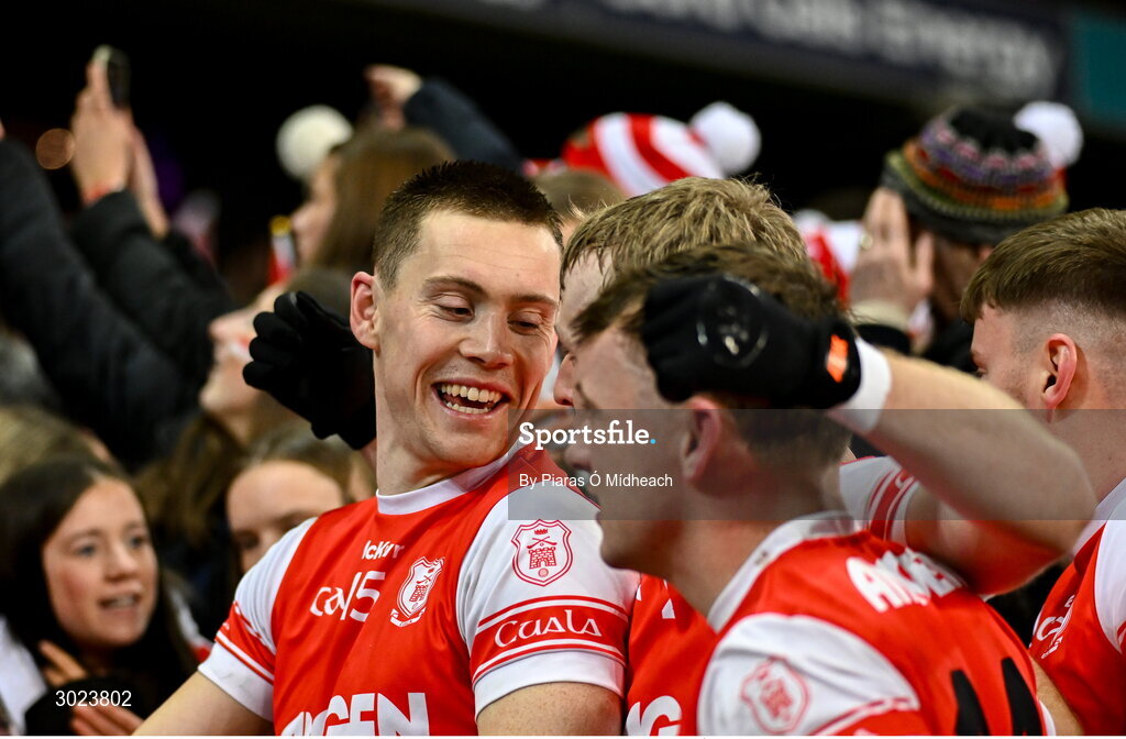 19 January 2025; Con O'Callaghan of Cuala, 15, after his side's victory in the AIB GAA Football All-Ireland Senior Club Championship final match between Cuala and Errigal Ciarán at Croke Park in Dublin. Photo by Piaras Ó Mídheach/Sportsfile