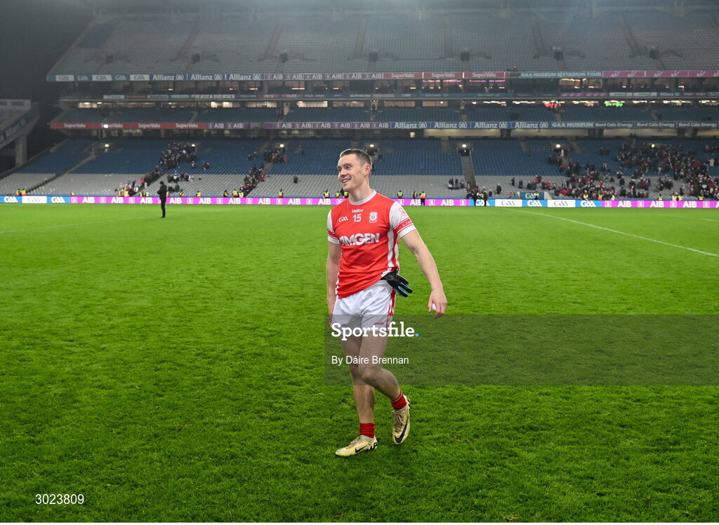 19 January 2025; Con O'Callaghan of Cuala after the AIB GAA Football All-Ireland Senior Club Championship final match between Cuala and Errigal Ciarán at Croke Park in Dublin. Photo by Daire Brennan/Sportsfile