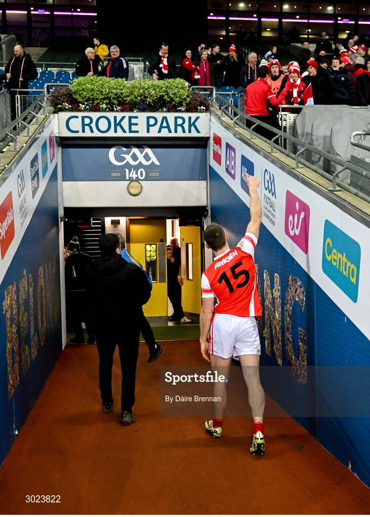 19 January 2025; Con O'Callaghan of Cuala celebrates after the AIB GAA Football All-Ireland Senior Club Championship final match between Cuala and Errigal Ciarán at Croke Park in Dublin. Photo by Daire Brennan/Sportsfile