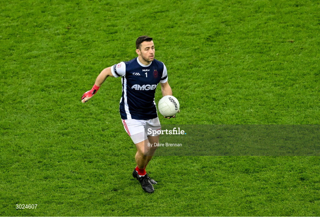 19 January 2025; Cuala goalkeeper Ryan Scollard during the AIB GAA Football All-Ireland Senior Club Championship final match between Cuala and Errigal Ciarán at Croke Park in Dublin. Photo by Daire Brennan/Sportsfile