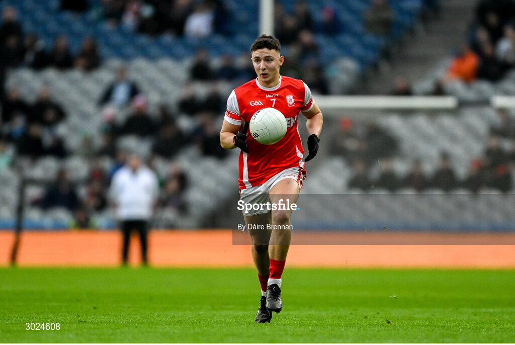 19 January 2025; David O'Dowd of Cuala during the AIB GAA Football All-Ireland Senior Club Championship final match between Cuala and Errigal Ciarán at Croke Park in Dublin. Photo by Daire Brennan/Sportsfile