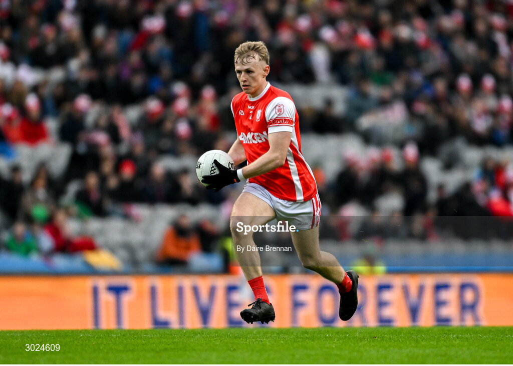 19 January 2025; Eoghan O'Callaghan of Cuala during the AIB GAA Football All-Ireland Senior Club Championship final match between Cuala and Errigal Ciarán at Croke Park in Dublin. Photo by Daire Brennan/Sportsfile