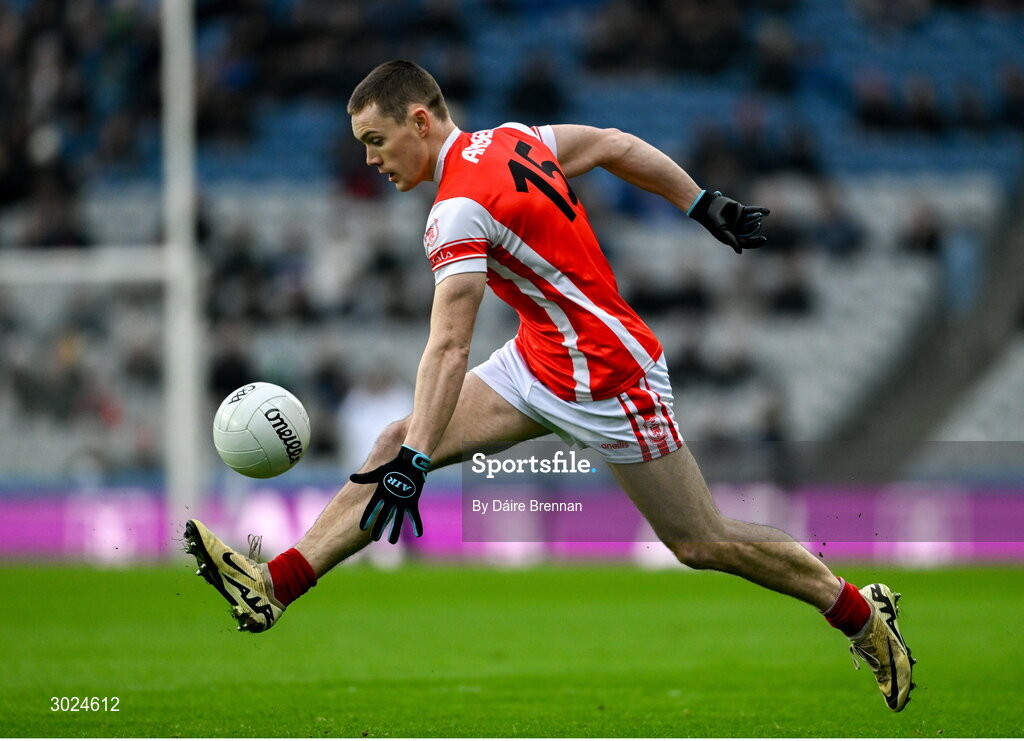 19 January 2025; Con O'Callaghan of Cuala during the AIB GAA Football All-Ireland Senior Club Championship final match between Cuala and Errigal Ciarán at Croke Park in Dublin. Photo by Daire Brennan/Sportsfile