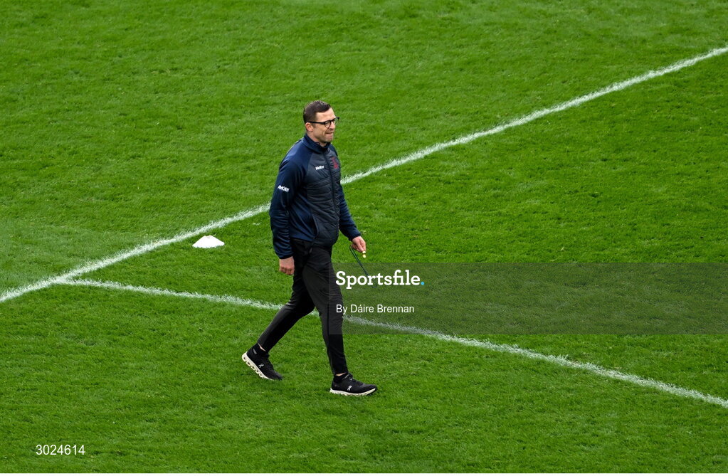 19 January 2025; Cuala manager Austin O'Malley ahead of the AIB GAA Football All-Ireland Senior Club Championship final match between Cuala and Errigal Ciarán at Croke Park in Dublin. Photo by Daire Brennan/Sportsfile
