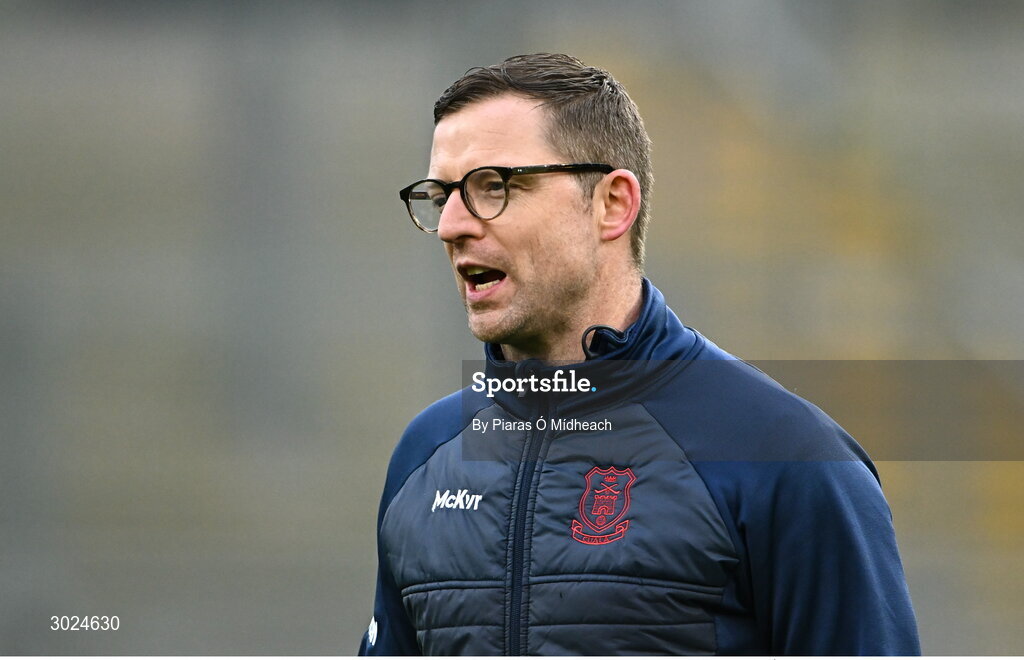19 January 2025; Cuala manager Austin O'Malley before the AIB GAA Football All-Ireland Senior Club Championship final match between Cuala and Errigal Ciarán at Croke Park in Dublin. Photo by Piaras Ó Mídheach/Sportsfile