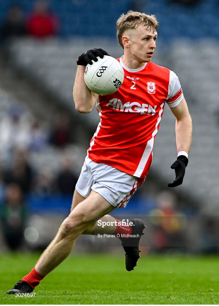 19 January 2025; Danny Conroy of Cuala during the AIB GAA Football All-Ireland Senior Club Championship final match between Cuala and Errigal Ciarán at Croke Park in Dublin. Photo by Piaras Ó Mídheach/Sportsfile