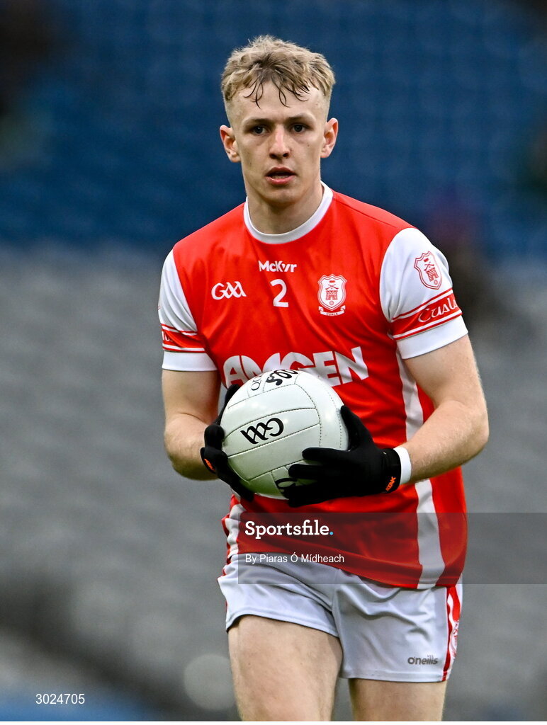 19 January 2025; Danny Conroy of Cuala during the AIB GAA Football All-Ireland Senior Club Championship final match between Cuala and Errigal Ciarán at Croke Park in Dublin. Photo by Piaras Ó Mídheach/Sportsfile
