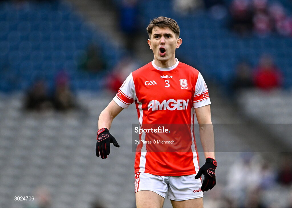 19 January 2025; Michael Fitzsimons of Cuala during the AIB GAA Football All-Ireland Senior Club Championship final match between Cuala and Errigal Ciarán at Croke Park in Dublin. Photo by Piaras Ó Mídheach/Sportsfile