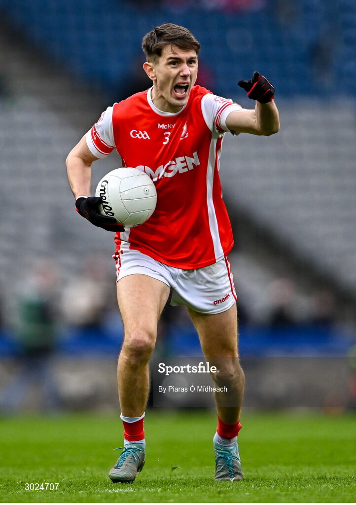 19 January 2025; Michael Fitzsimons of Cuala during the AIB GAA Football All-Ireland Senior Club Championship final match between Cuala and Errigal Ciarán at Croke Park in Dublin. Photo by Piaras Ó Mídheach/Sportsfile