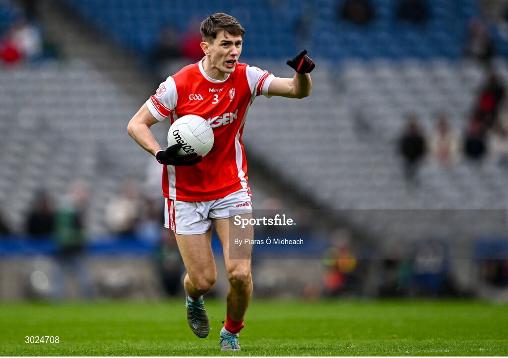 19 January 2025; Michael Fitzsimons of Cuala during the AIB GAA Football All-Ireland Senior Club Championship final match between Cuala and Errigal Ciarán at Croke Park in Dublin. Photo by Piaras Ó Mídheach/Sportsfile