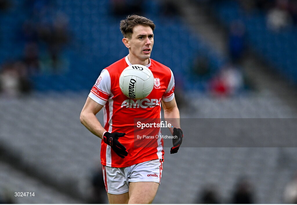 19 January 2025; Michael Fitzsimons of Cuala during the AIB GAA Football All-Ireland Senior Club Championship final match between Cuala and Errigal Ciarán at Croke Park in Dublin. Photo by Piaras Ó Mídheach/Sportsfile