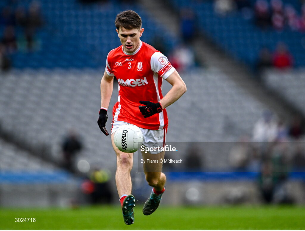 19 January 2025; Michael Fitzsimons of Cuala during the AIB GAA Football All-Ireland Senior Club Championship final match between Cuala and Errigal Ciarán at Croke Park in Dublin. Photo by Piaras Ó Mídheach/Sportsfile