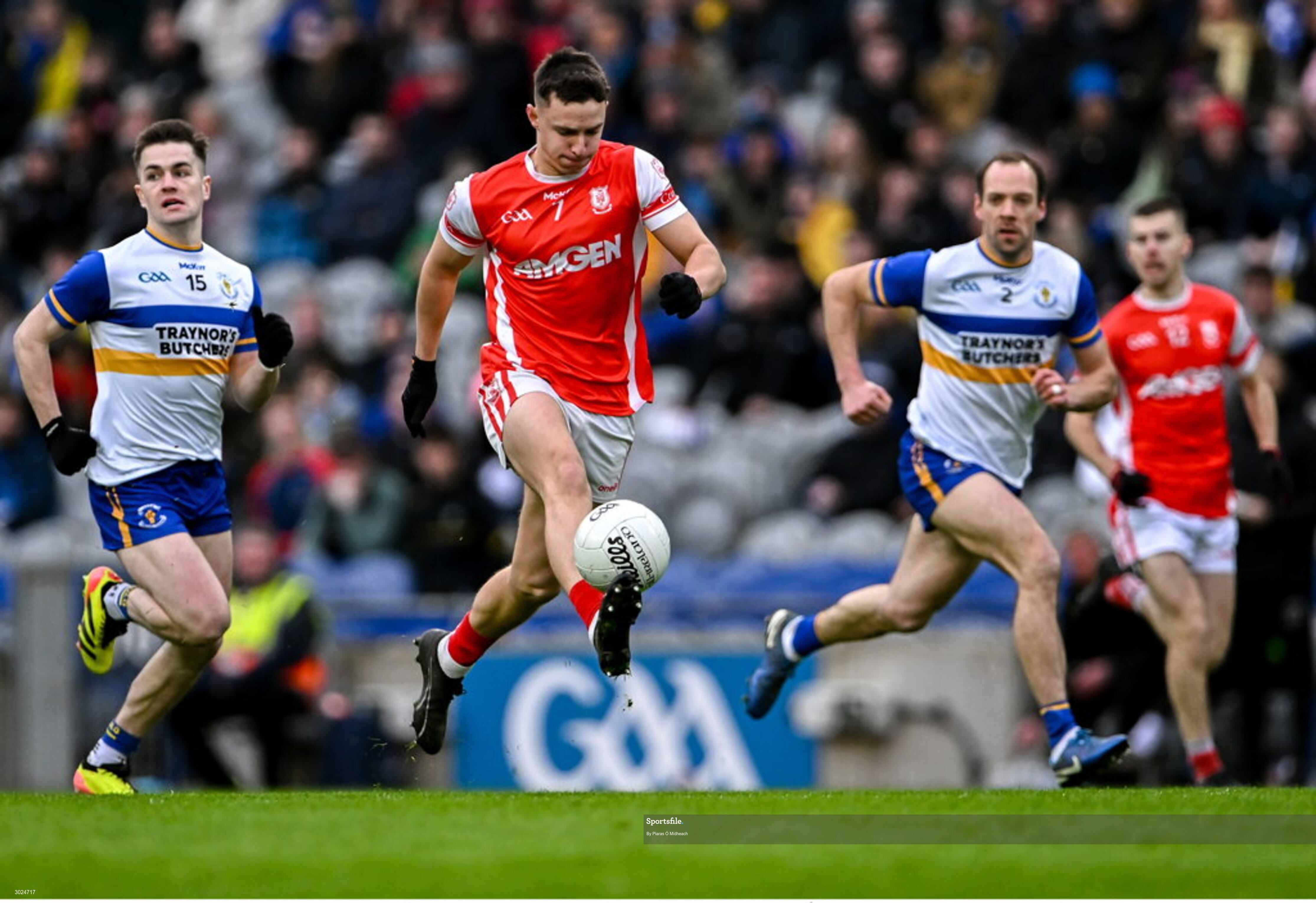19 January 2025; David O'Dowd of Cuala during the AIB GAA Football All-Ireland Senior Club Championship final match between Cuala and Errigal Ciarán at Croke Park in Dublin. Photo by Piaras Ó Mídheach/Sportsfile