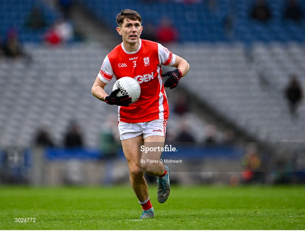 19 January 2025; Michael Fitzsimons of Cuala during the AIB GAA Football All-Ireland Senior Club Championship final match between Cuala and Errigal Ciarán at Croke Park in Dublin. Photo by Piaras Ó Mídheach/Sportsfile