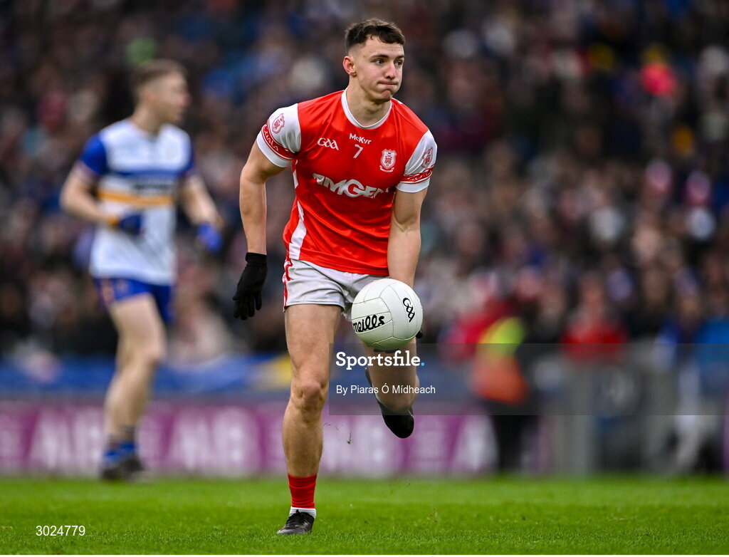 19 January 2025; David O'Dowd of Cuala during the AIB GAA Football All-Ireland Senior Club Championship final match between Cuala and Errigal Ciarán at Croke Park in Dublin. Photo by Piaras Ó Mídheach/Sportsfile