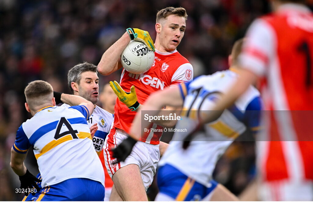 19 January 2025; Peadar Ó Cofaigh Byrne of Cuala during the AIB GAA Football All-Ireland Senior Club Championship final match between Cuala and Errigal Ciarán at Croke Park in Dublin. Photo by Piaras Ó Mídheach/Sportsfile