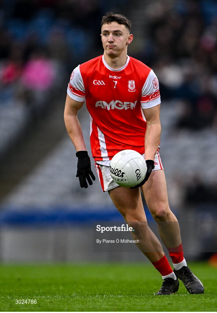 19 January 2025; David O'Dowd of Cuala during the AIB GAA Football All-Ireland Senior Club Championship final match between Cuala and Errigal Ciarán at Croke Park in Dublin. Photo by Piaras Ó Mídheach/Sportsfile