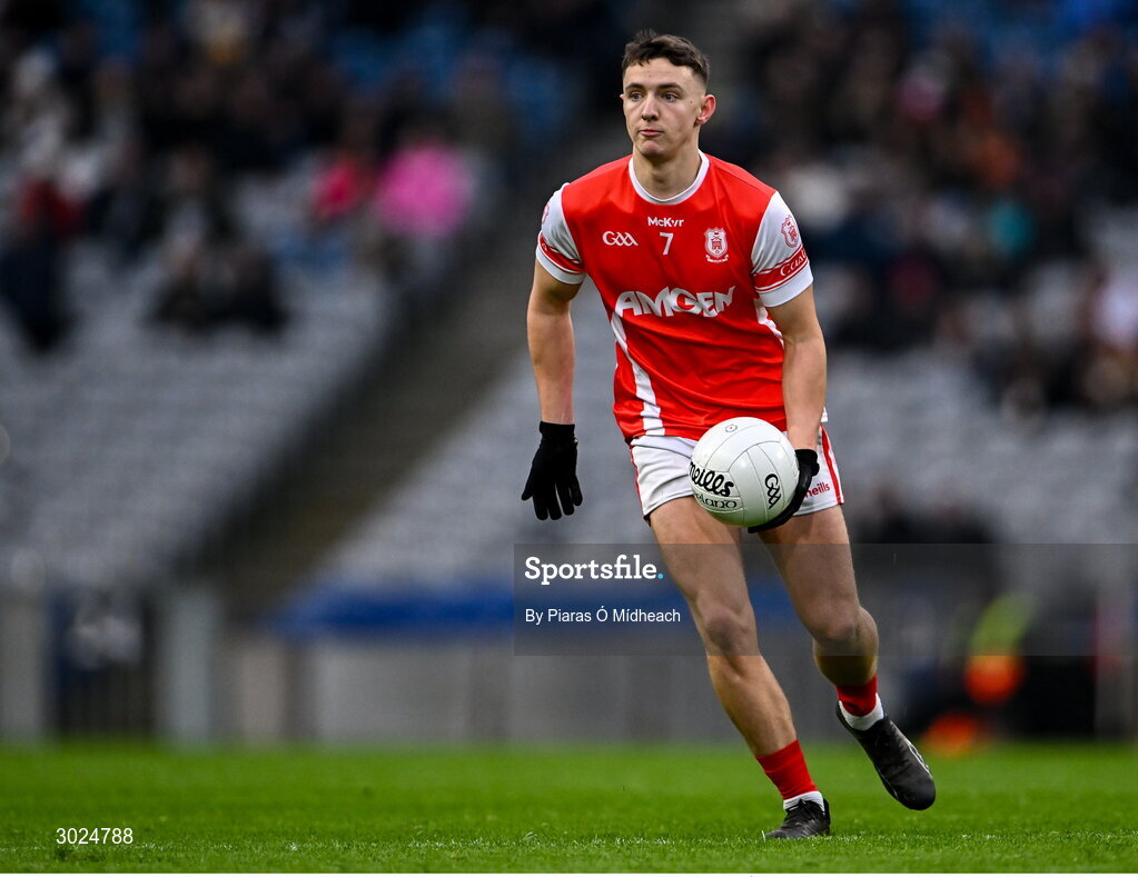 19 January 2025; David O'Dowd of Cuala during the AIB GAA Football All-Ireland Senior Club Championship final match between Cuala and Errigal Ciarán at Croke Park in Dublin. Photo by Piaras Ó Mídheach/Sportsfile