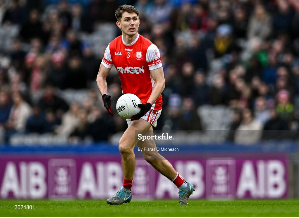 19 January 2025; Michael Fitzsimons of Cuala during the AIB GAA Football All-Ireland Senior Club Championship final match between Cuala and Errigal Ciarán at Croke Park in Dublin. Photo by Piaras Ó Mídheach/Sportsfile