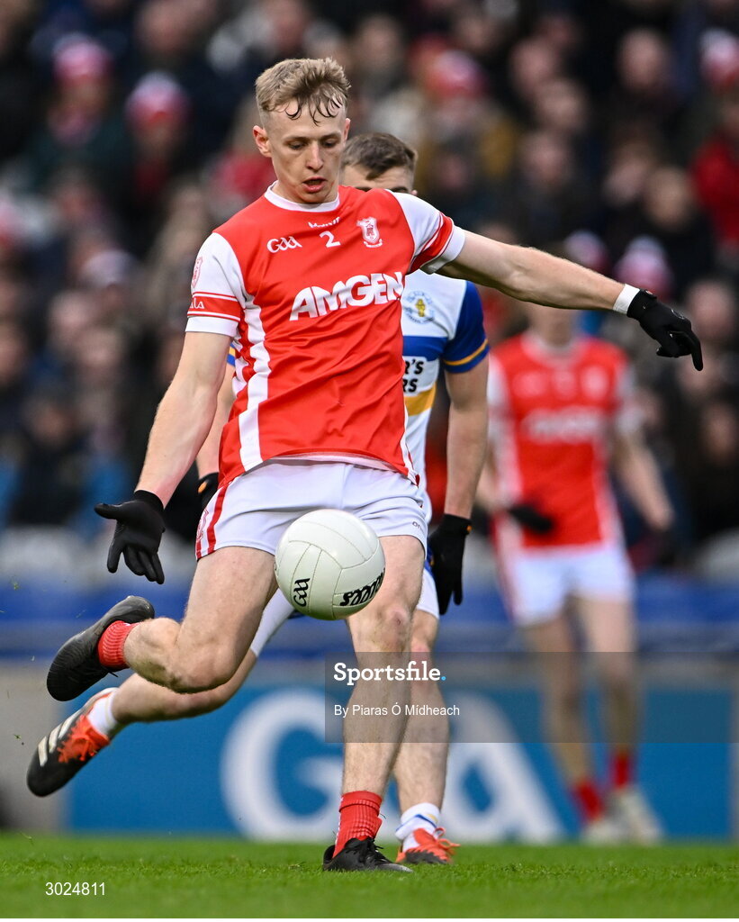 19 January 2025; Danny Conroy of Cuala during the AIB GAA Football All-Ireland Senior Club Championship final match between Cuala and Errigal Ciarán at Croke Park in Dublin. Photo by Piaras Ó Mídheach/Sportsfile