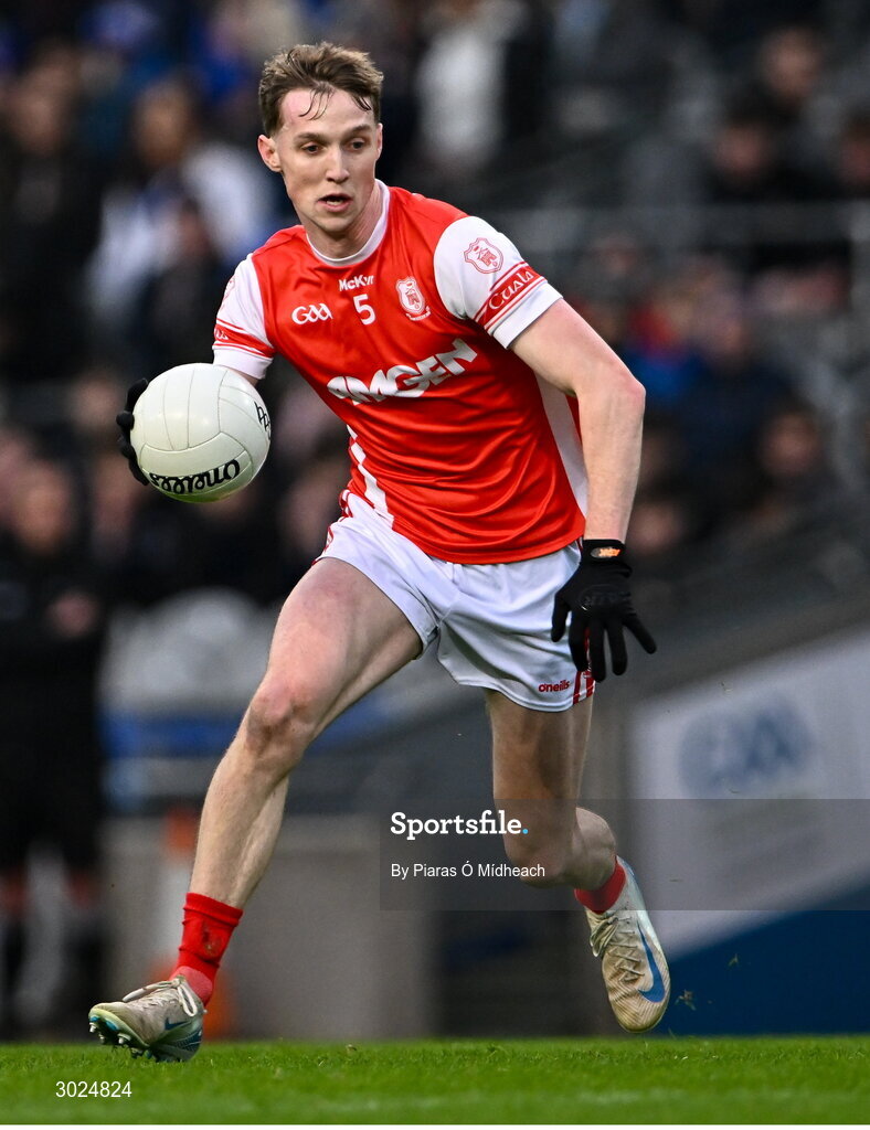 19 January 2025; Eoin Kennedy of Cuala during the AIB GAA Football All-Ireland Senior Club Championship final match between Cuala and Errigal Ciarán at Croke Park in Dublin. Photo by Piaras Ó Mídheach/Sportsfile
