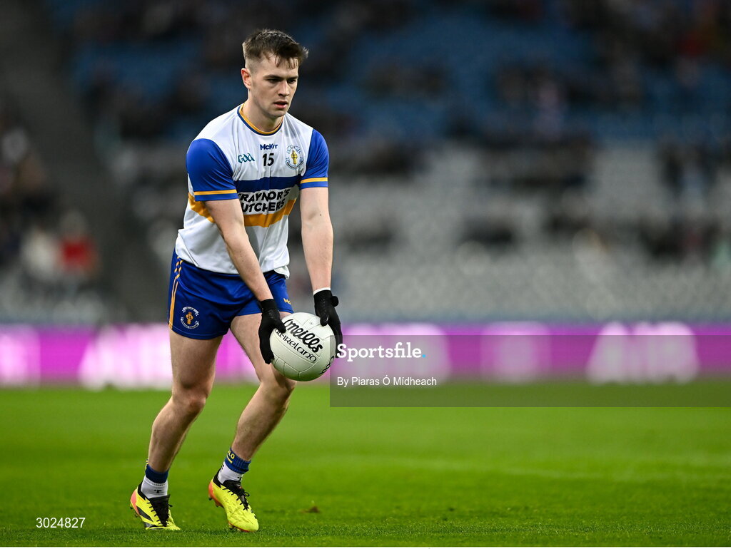 19 January 2025; Ruairí Canavan of Errigal Ciarán during the AIB GAA Football All-Ireland Senior Club Championship final match between Cuala and Errigal Ciarán at Croke Park in Dublin. Photo by Piaras Ó Mídheach/Sportsfile