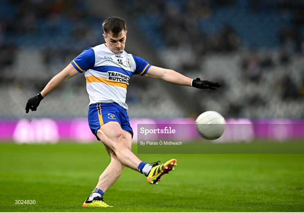 19 January 2025; Ruairí Canavan of Errigal Ciarán during the AIB GAA Football All-Ireland Senior Club Championship final match between Cuala and Errigal Ciarán at Croke Park in Dublin. Photo by Piaras Ó Mídheach/Sportsfile