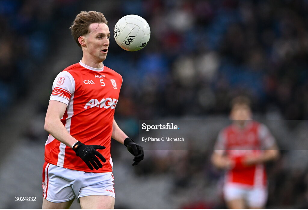 19 January 2025; Eoin Kennedy of Cuala during the AIB GAA Football All-Ireland Senior Club Championship final match between Cuala and Errigal Ciarán at Croke Park in Dublin. Photo by Piaras Ó Mídheach/Sportsfile