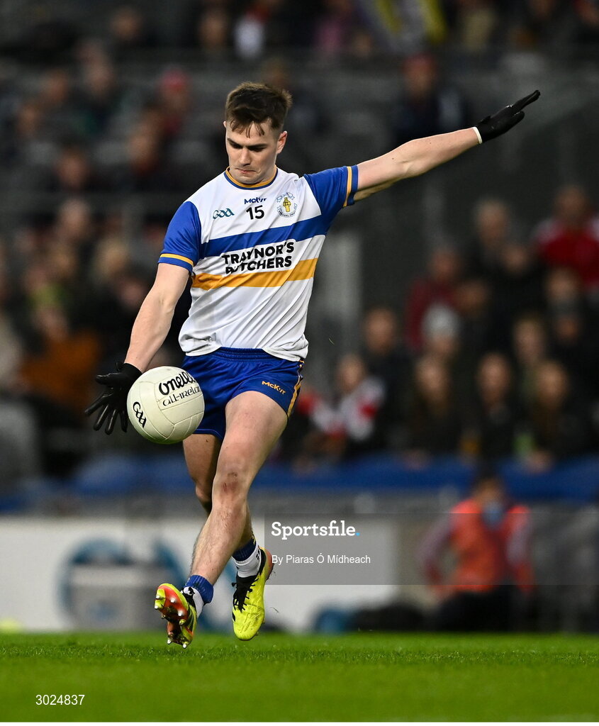 19 January 2025; Ruairí Canavan of Errigal Ciarán during the AIB GAA Football All-Ireland Senior Club Championship final match between Cuala and Errigal Ciarán at Croke Park in Dublin. Photo by Piaras Ó Mídheach/Sportsfile
