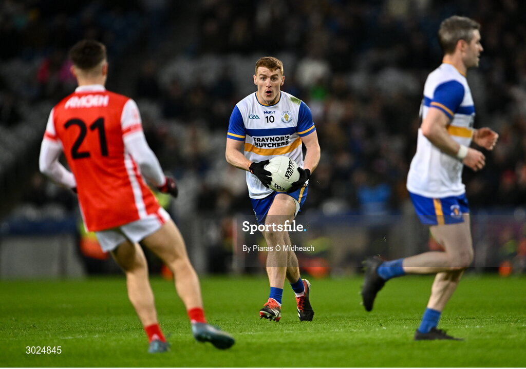 19 January 2025; Peter Harte of Errigal Ciarán during the AIB GAA Football All-Ireland Senior Club Championship final match between Cuala and Errigal Ciarán at Croke Park in Dublin. Photo by Piaras Ó Mídheach/Sportsfile