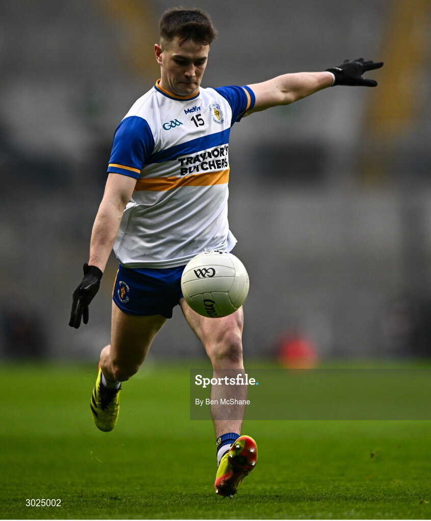 19 January 2025; Ruairi Canavan of Errigal Ciarán during the AIB GAA Football All-Ireland Senior Club Championship final match between Cuala and Errigal Ciarán at Croke Park in Dublin. Photo by Ben McShane/Sportsfile