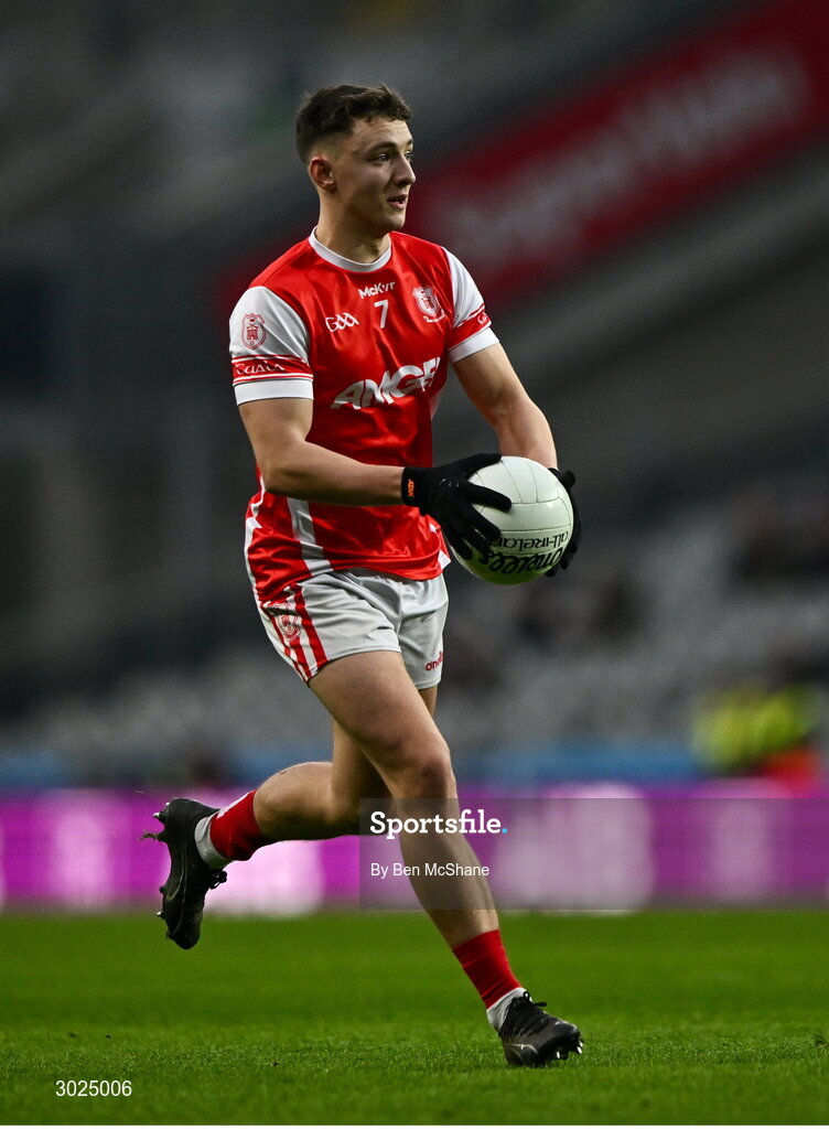 19 January 2025; David O'Dowd of Cuala during the AIB GAA Football All-Ireland Senior Club Championship final match between Cuala and Errigal Ciarán at Croke Park in Dublin. Photo by Ben McShane/Sportsfile