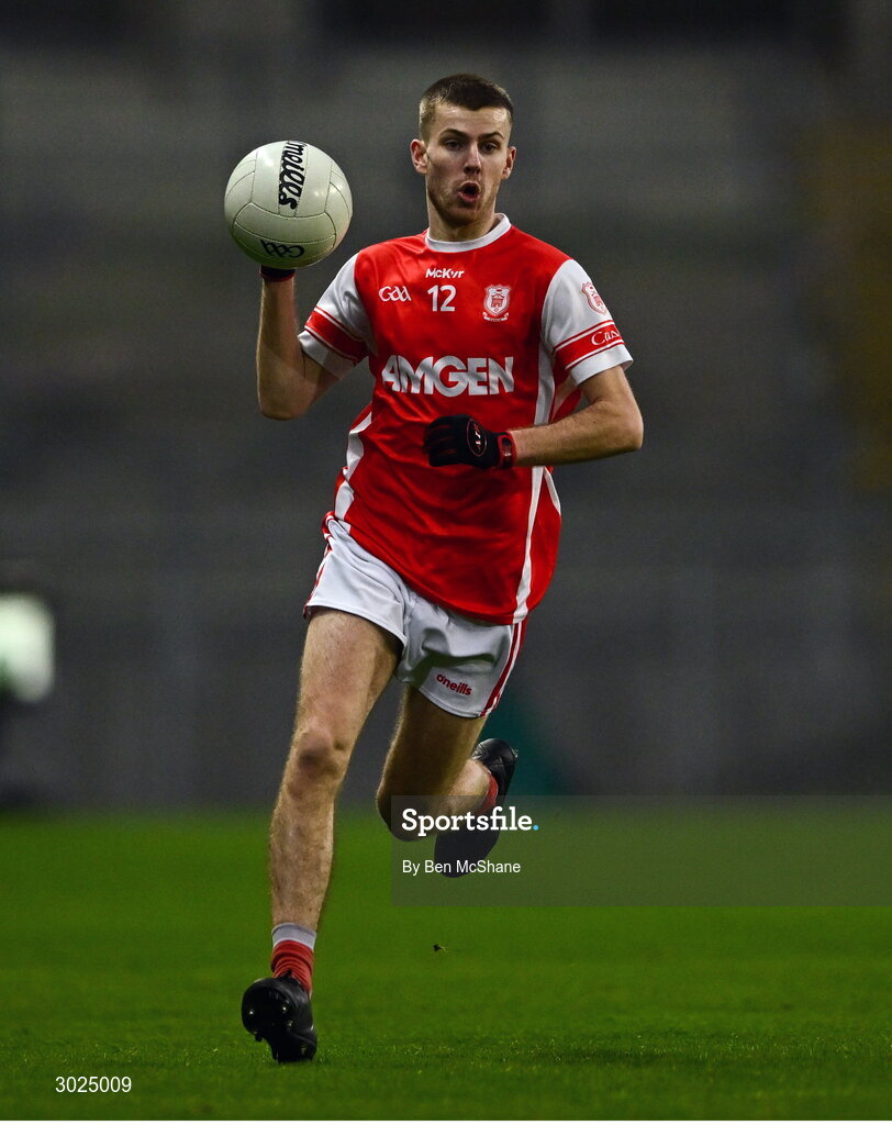 19 January 2025; Cal Doran of Cuala during the AIB GAA Football All-Ireland Senior Club Championship final match between Cuala and Errigal Ciarán at Croke Park in Dublin. Photo by Ben McShane/Sportsfile