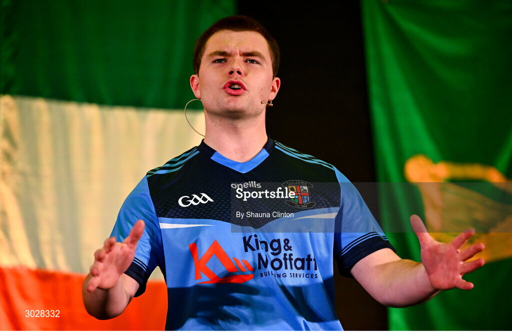 25 January 2025; Maitiú De Frainc of Cill Mhór, representing Roscommon and Connacht, in the Aithriseoireacht/ Scéalaíocht competition during the Scór na nÓg 2024-25 All-Ireland Finals at the Hillgrove Hotel, Monaghan. Photo by Shauna Clinton/Sportsfile