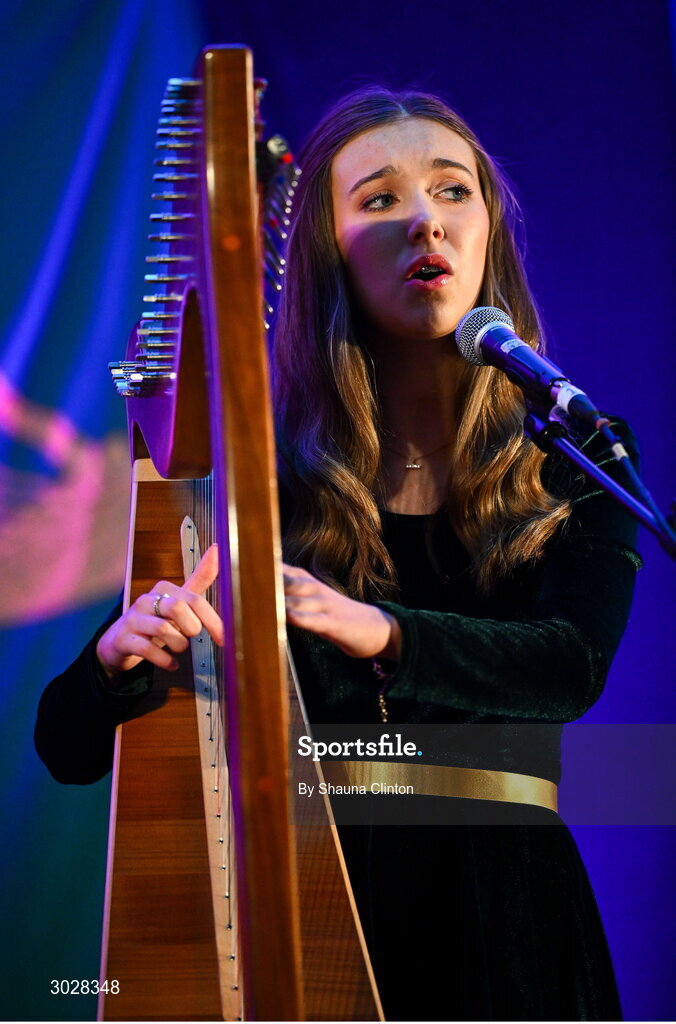 25 January 2025; Niamh Noade of An Mullach Bán, representing Armagh and Ulster, in the Amhránaíocht Aonair competition during the Scór na nÓg 2024-25 All-Ireland Finals at the Hillgrove Hotel, Monaghan. Photo by Shauna Clinton/Sportsfile
