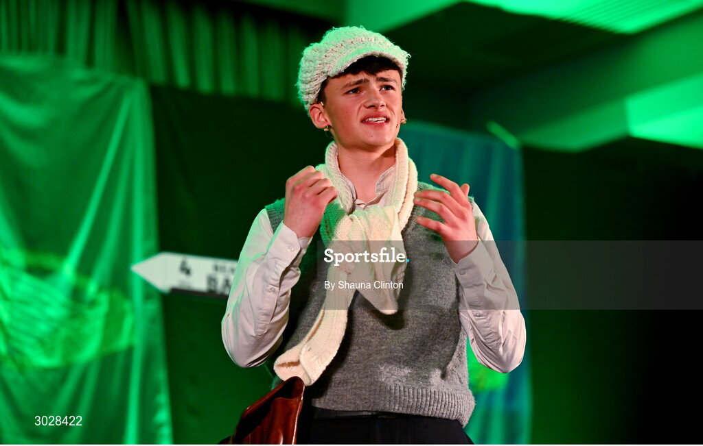 25 January 2025; The Naomh Séamus team, including Sarah Marie O Sullivan, Holly Murray, Abbie Murray, Caitlin McCarthy, Meadbh McCarthy, Eoin Whetten, Shannon Griffin and Lily Hayes, representing Cork and Munster, in the Nuachleas competition during the Scór na nÓg 2024-25 All-Ireland Finals at the Hillgrove Hotel, Monaghan. Photo by Shauna Clinton/Sportsfile