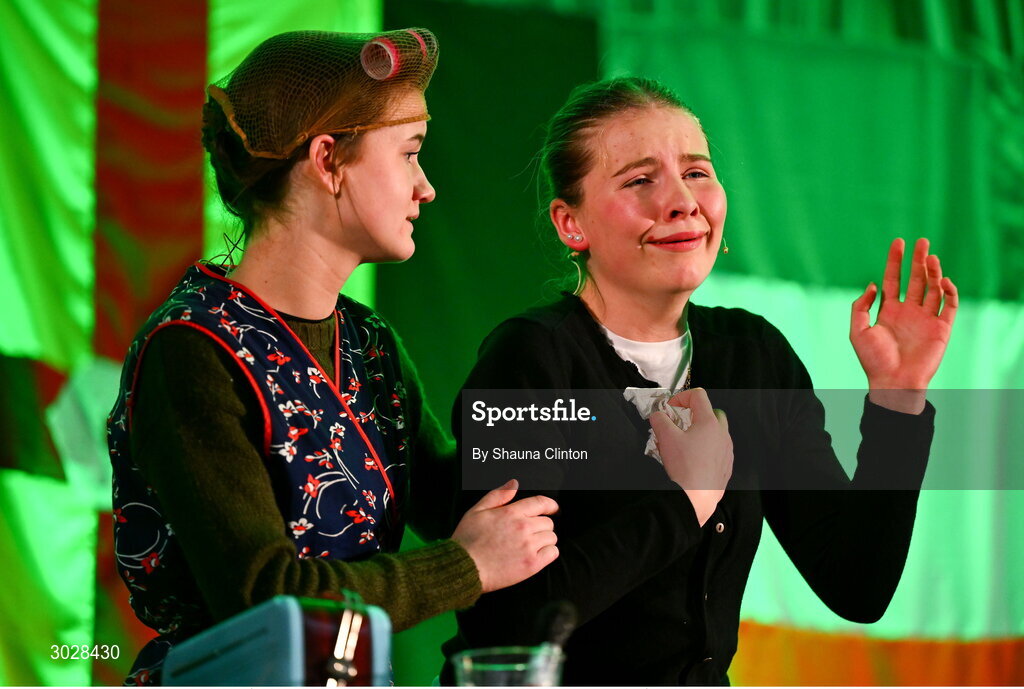 25 January 2025; The Na Dúnta team, including Aidan Tuite, Aidan Quinlan, Senan O’Neill, Órla O’Connell, Sophie Moore, Rónan Murtagh, Conor Quinlan and Naoimhe Geoghegan, representing Westmeath and Leinster, in the Nuachleas competition during the Scór na nÓg 2024-25 All-Ireland Finals at the Hillgrove Hotel, Monaghan. Photo by Shauna Clinton/Sportsfile