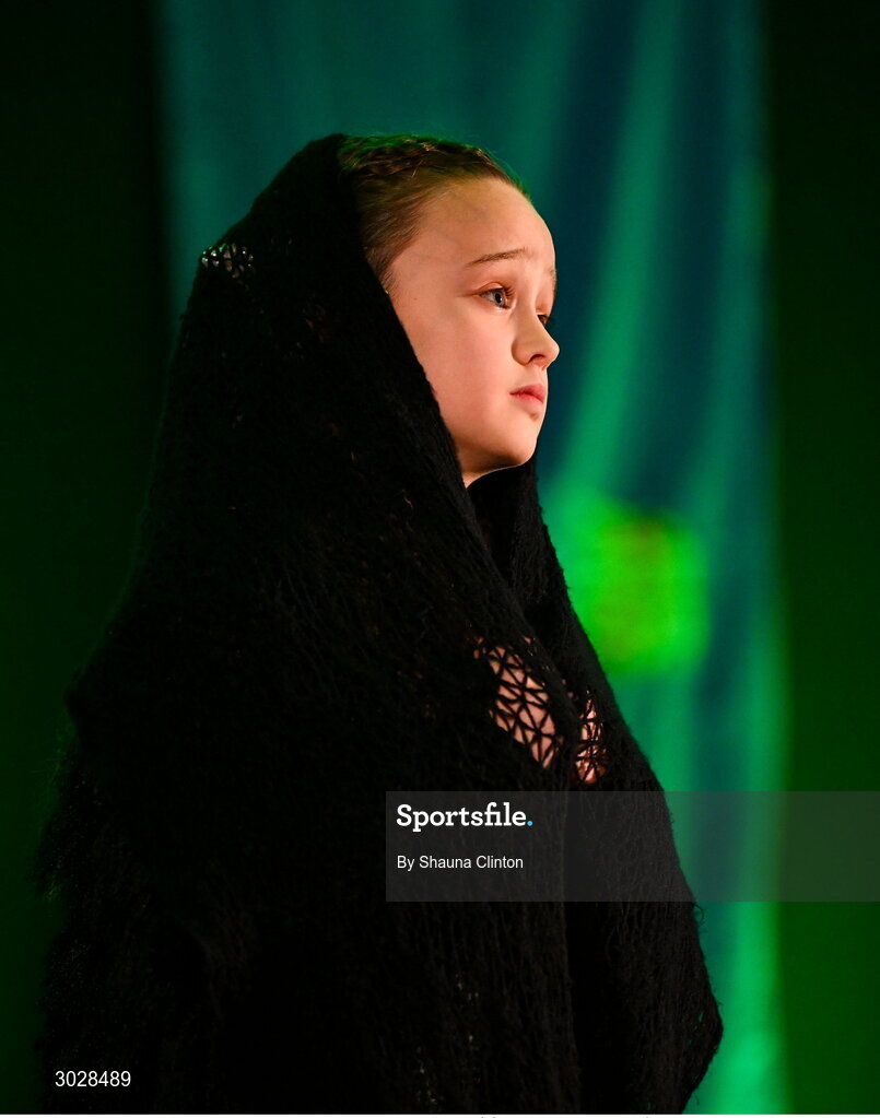 25 January 2025; The Gaeil Inis Ceithleann team, including Gráinne Ní Ghallachóir, Máitiú Mac Giolla Phádraig, Odhrán Ó hÉigeartaigh, Ciara Uilis, Jessica Uilis, Cillian Ó Gallachóir and Fionn Mac an Bhreitheamh, representing Fermanagh and Ulster, in the Nuachleas competition during the Scór na nÓg 2024-25 All-Ireland Finals at the Hillgrove Hotel, Monaghan. Photo by Shauna Clinton/Sportsfile