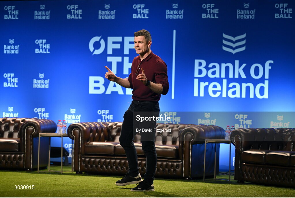 29 January 2025; Former Ireland and Leinster rugby player Brian O'Driscoll during a special Off the Ball Roadshow event at the Olympia Theatre in Dublin. Photo by David Fitzgerald/Sportsfile