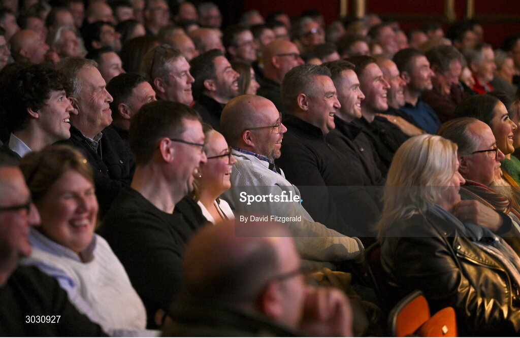 29 January 2025; Spectators during a special Off the Ball Roadshow event at the Olympia Theatre in Dublin. Photo by David Fitzgerald/Sportsfile