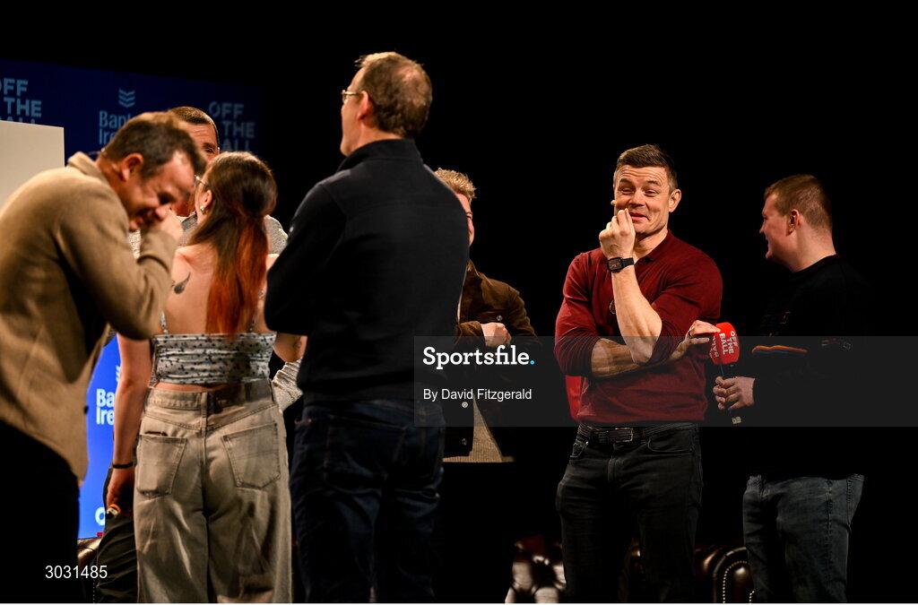 29 January 2025; Former Ireland and Leinster rugby player Brian O'Driscoll during a special Off the Ball Roadshow event at the Olympia Theatre in Dublin. Photo by David Fitzgerald/Sportsfile