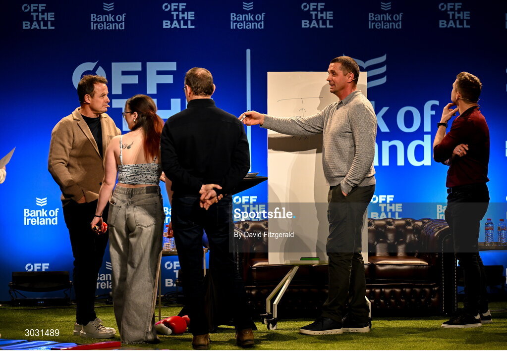 29 January 2025; Former Ireland and Munster rugby player Alan Quinlan during a special Off the Ball Roadshow event at the Olympia Theatre in Dublin. Photo by David Fitzgerald/Sportsfile