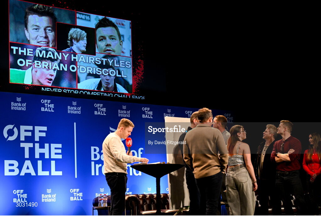 29 January 2025; Former Ireland and Leinster rugby player Brian O'Driscoll during a special Off the Ball Roadshow event at the Olympia Theatre in Dublin. Photo by David Fitzgerald/Sportsfile